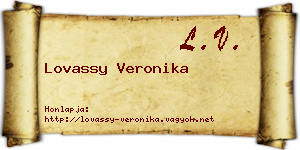 Lovassy Veronika névjegykártya