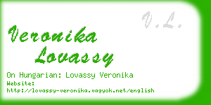 veronika lovassy business card